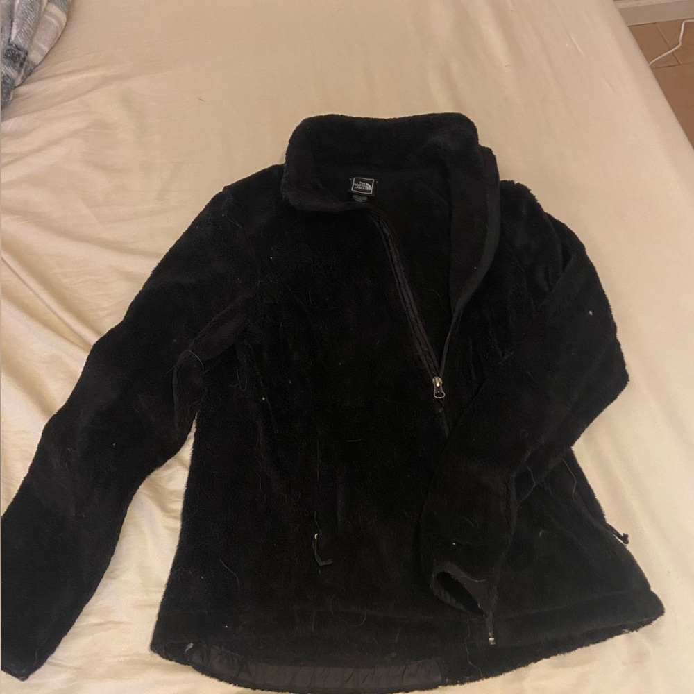 The North Face Black Teddy Jacket Plush Fleece High Collar